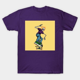 Skatazz skeleton yellow T-Shirt